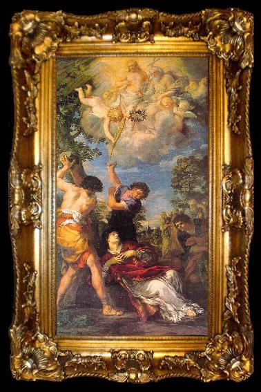 framed  Pietro da Cortona The Stoning of St.Stephen 02, ta009-2